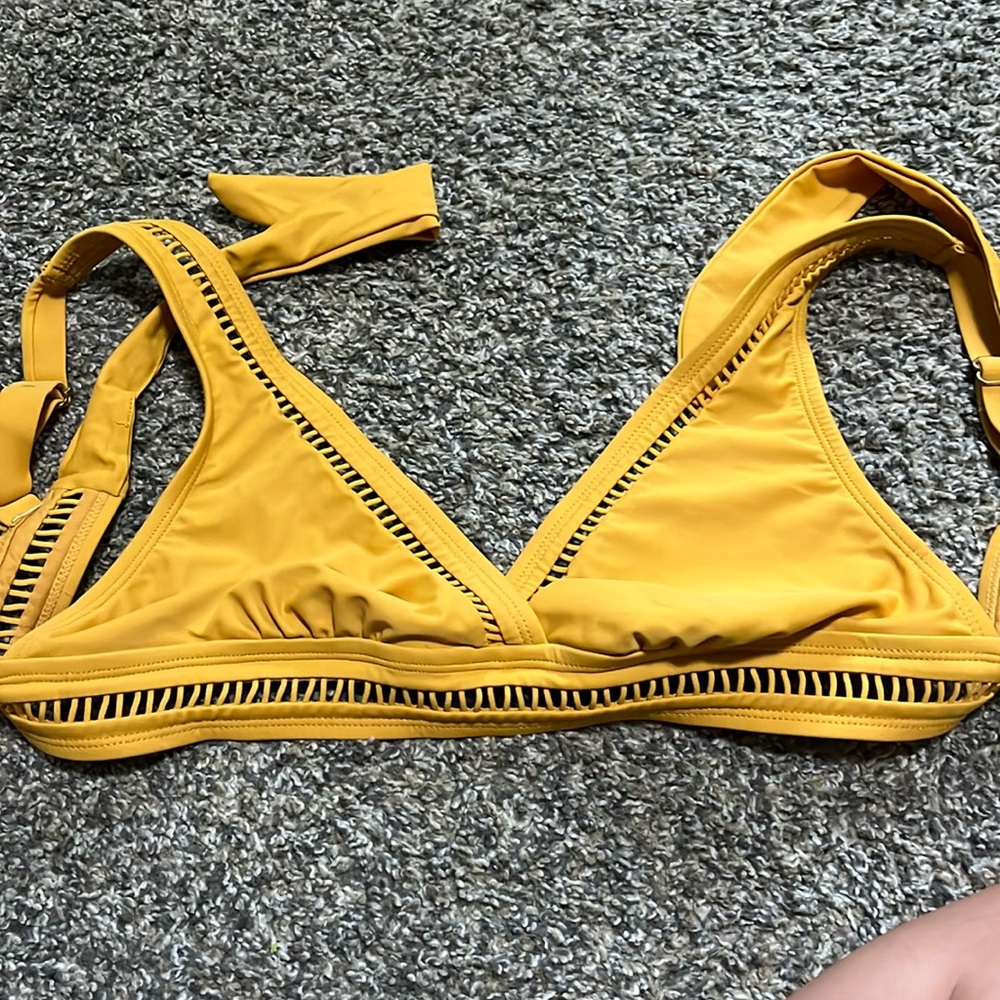 Yellow bikini top!